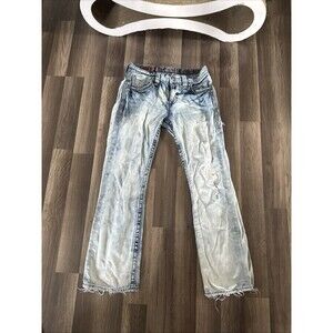 Rock Revival Bard Slim Straight Men’s Jeans Size 32/30 Distressed